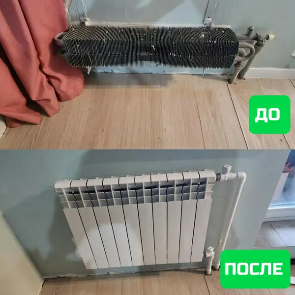 Замена старого конвектора на биметаллический радиатор