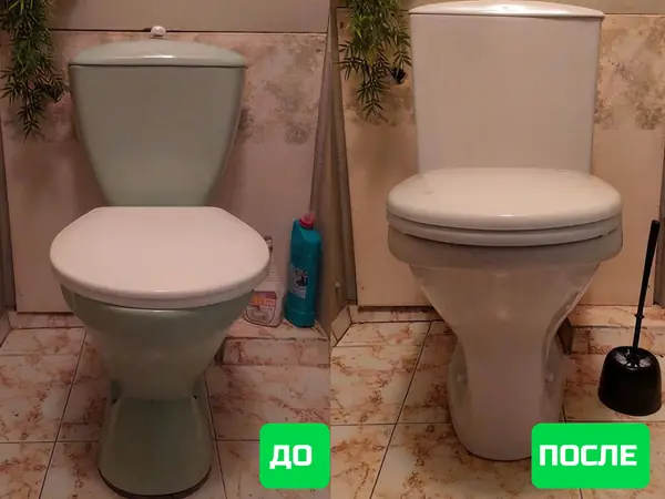 Замена цветного советского унитаза на новый белый